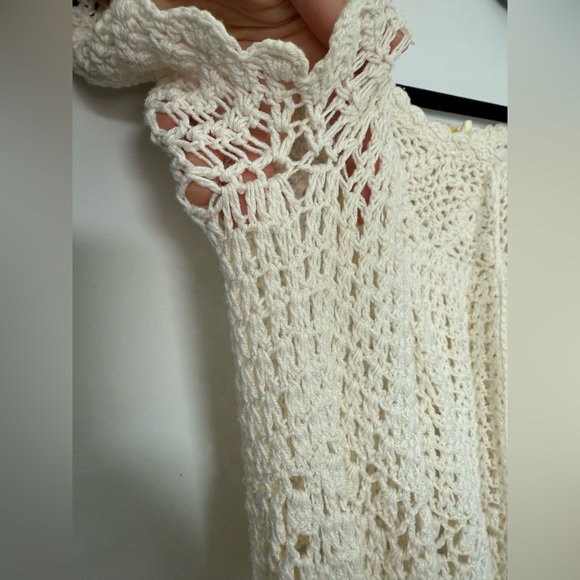 Stunning Vintage Cotton Crochet Midi Dress - Picture 11 of 16